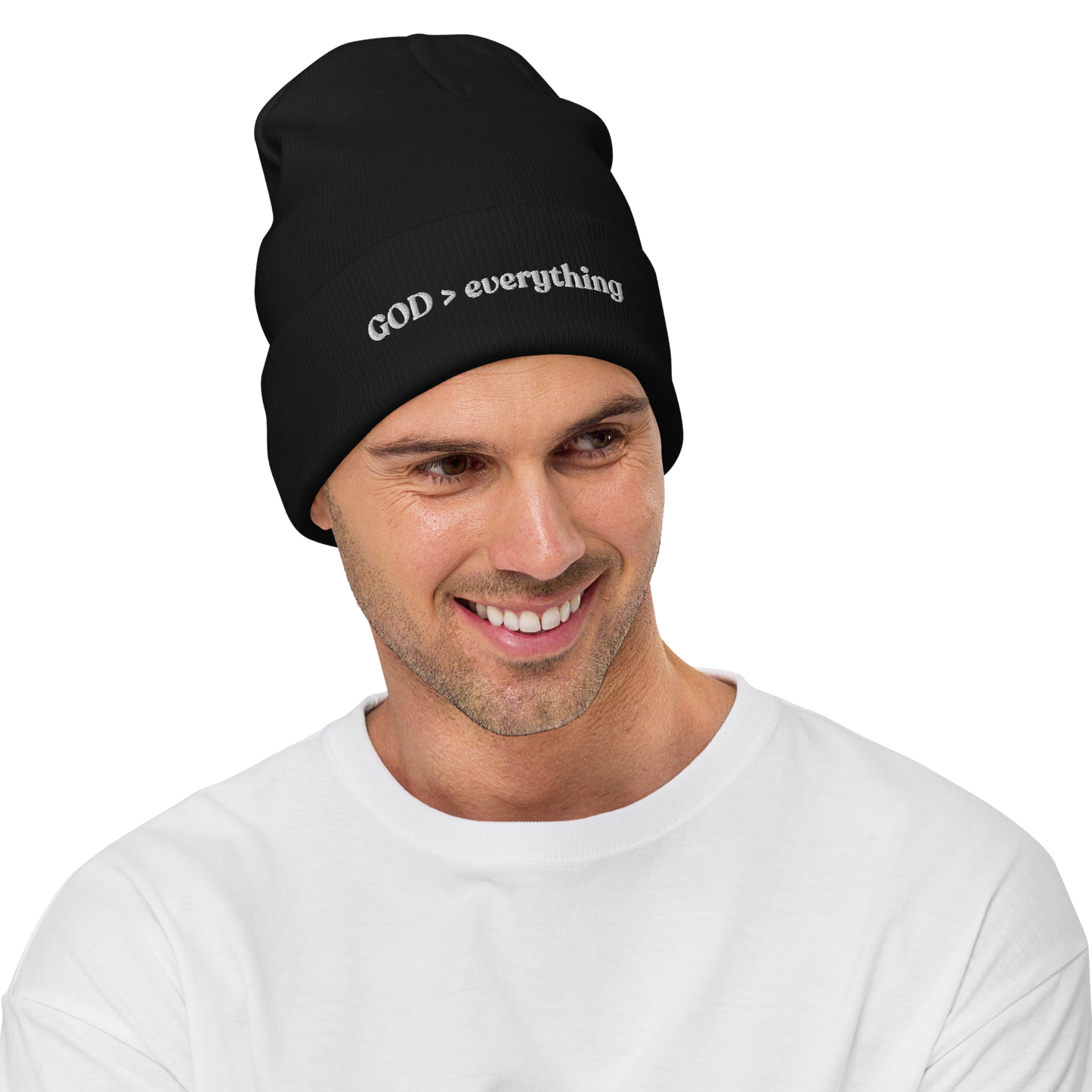 GOD > everything Colored Embroidered Beanie