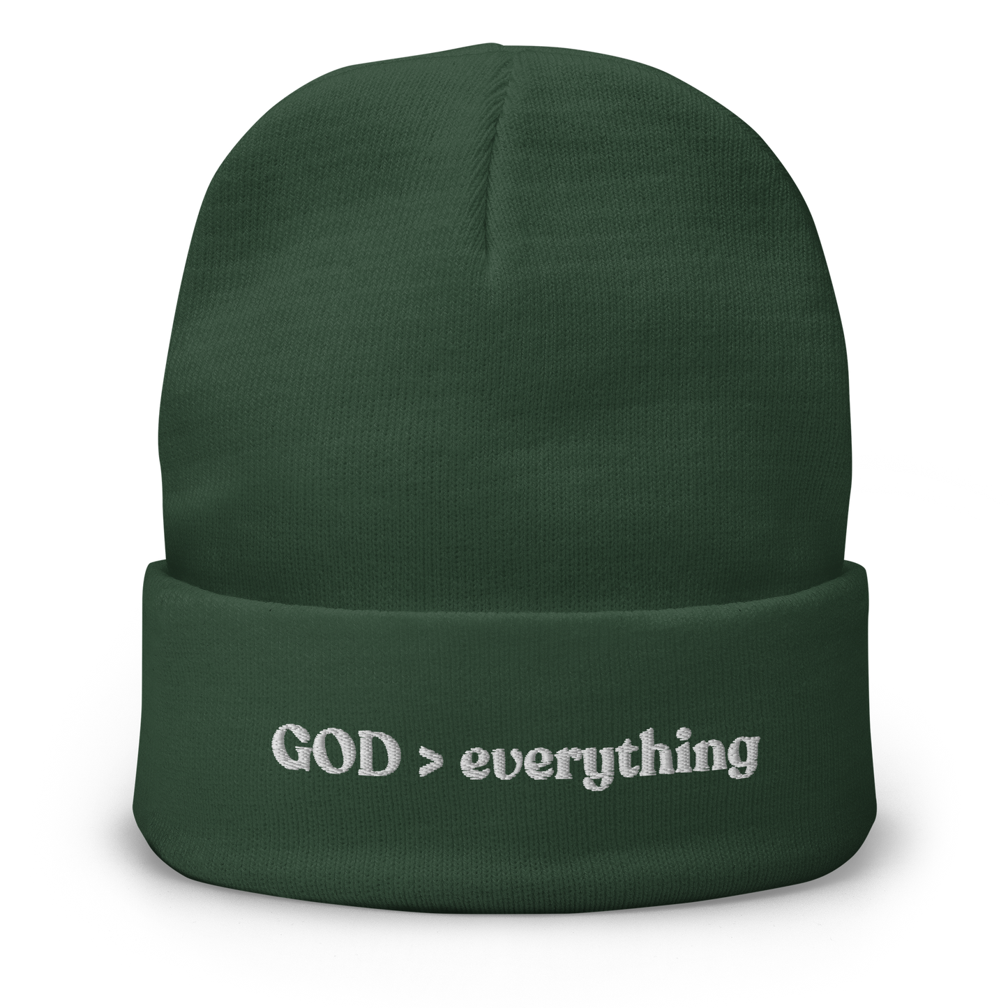GOD > everything Colored Embroidered Beanie