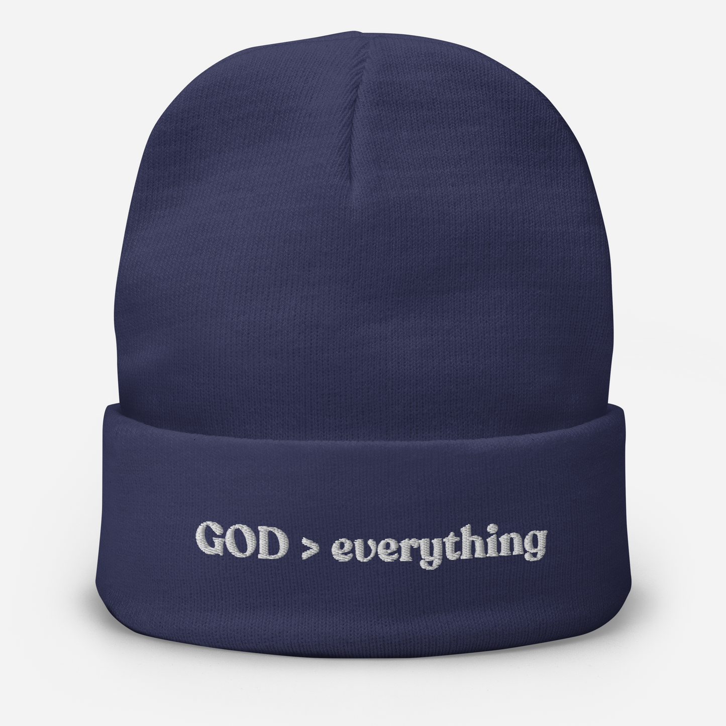 GOD > everything Colored Embroidered Beanie