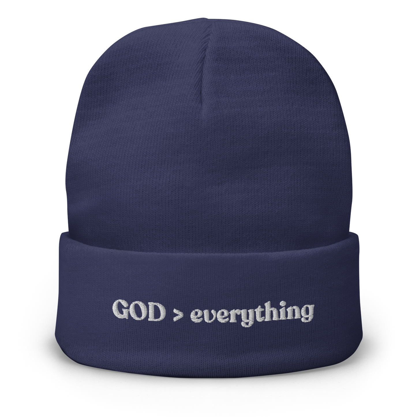 GOD > everything Colored Embroidered Beanie