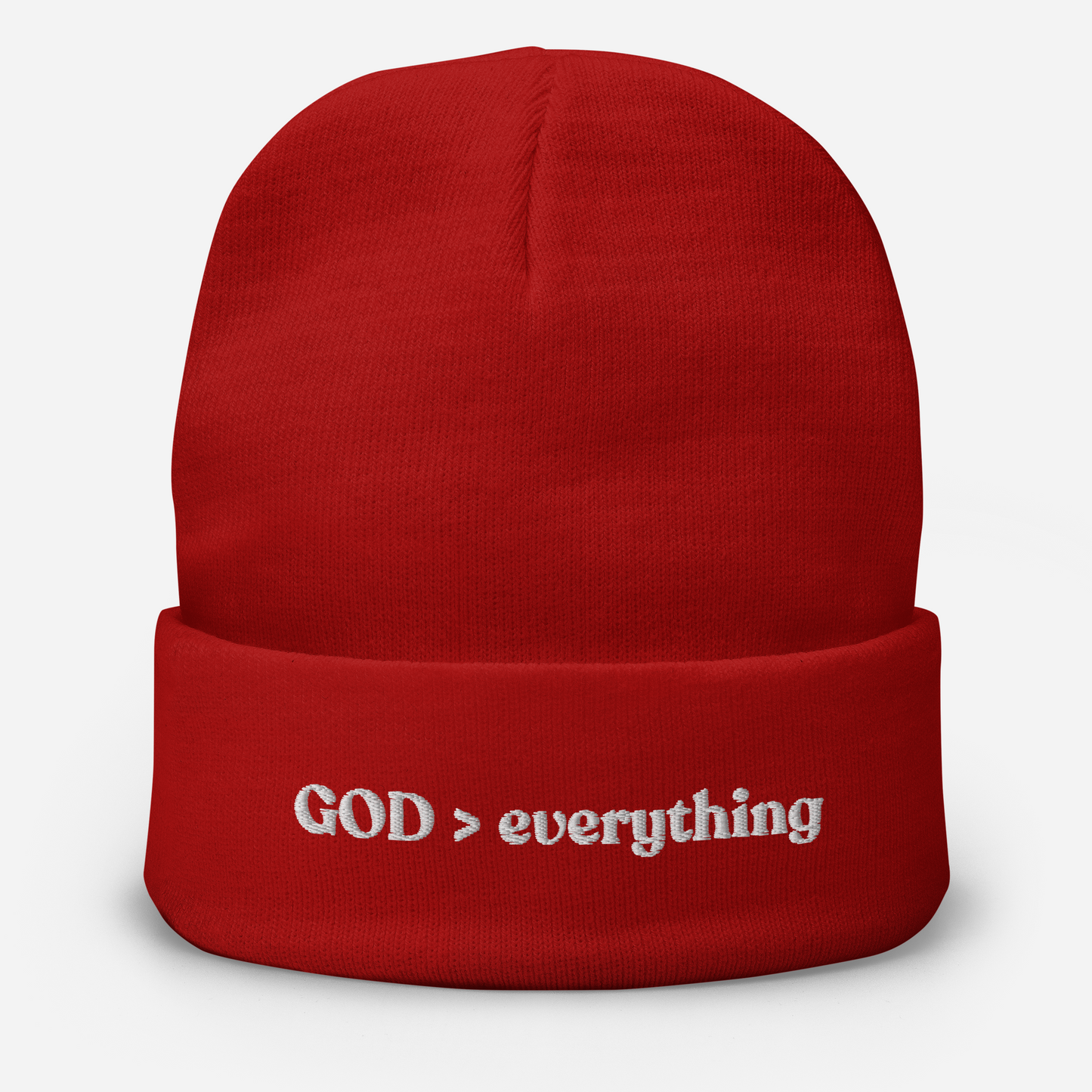 GOD > everything Colored Embroidered Beanie