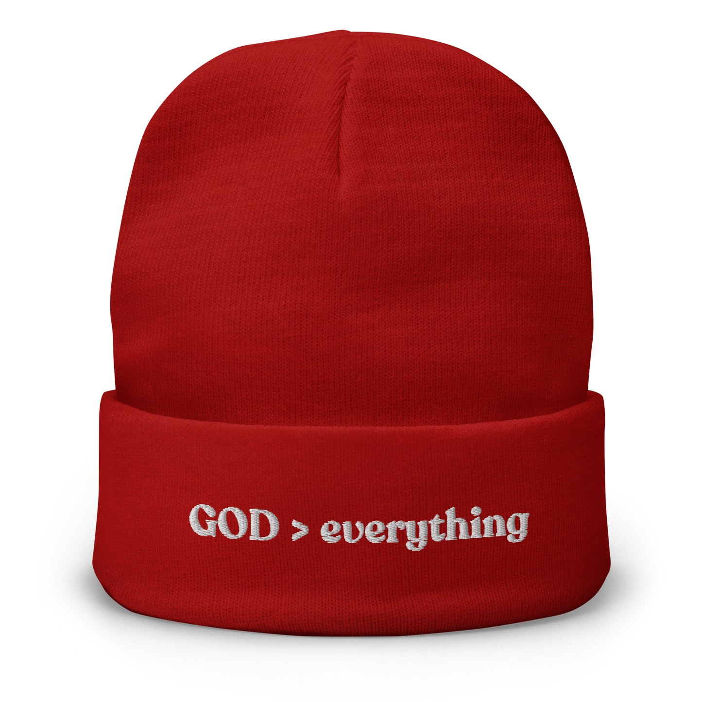 GOD > everything Colored Embroidered Beanie