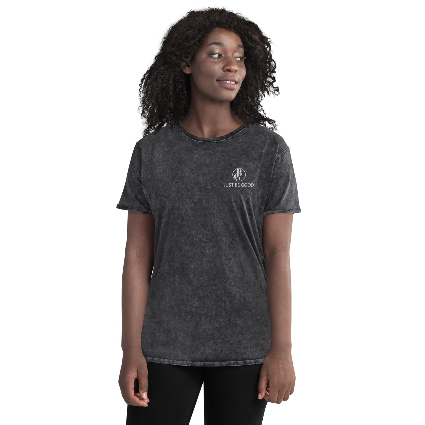Just Be Good (JBG) | Embroidered Denim T-Shirt