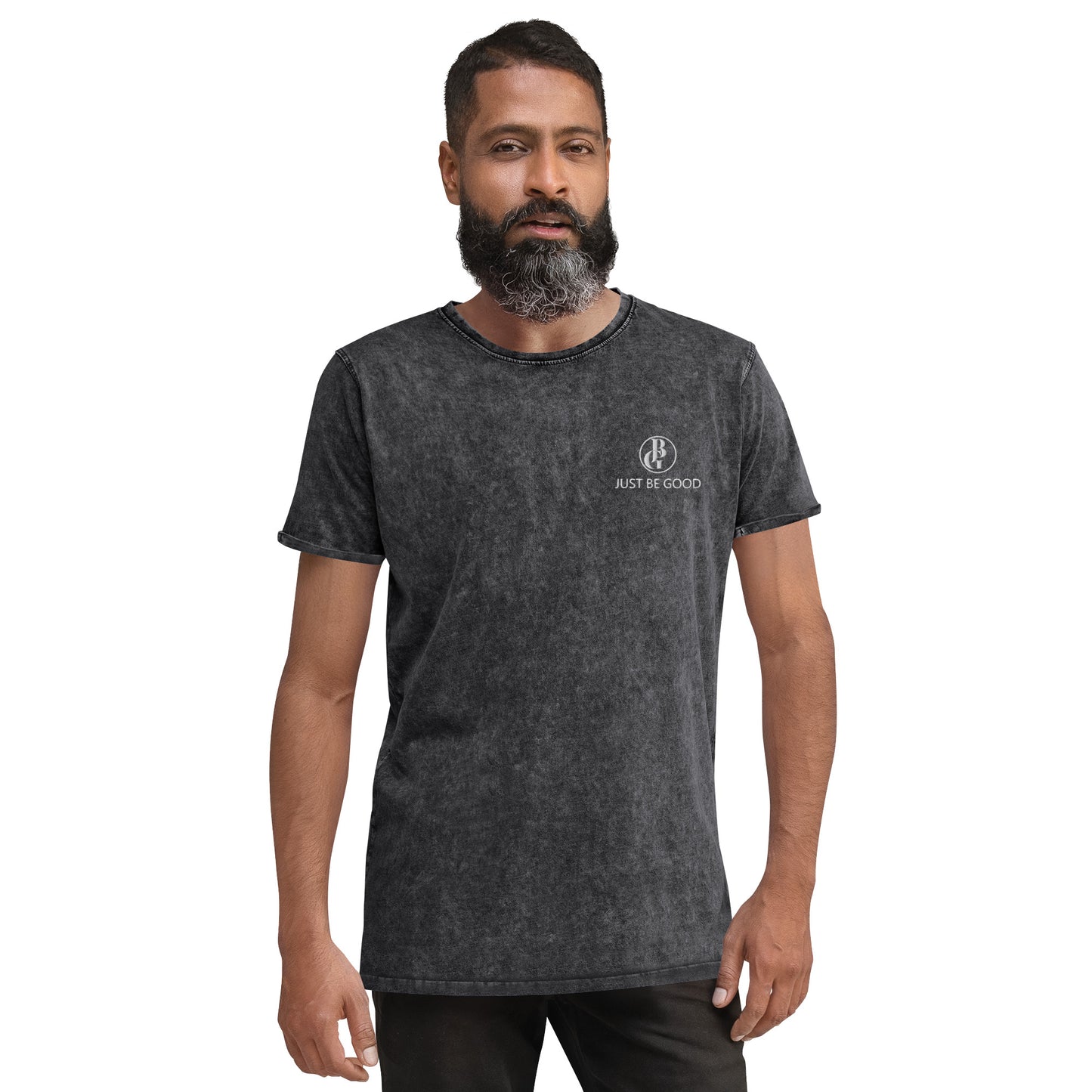 Just Be Good (JBG) | Embroidered Denim T-Shirt