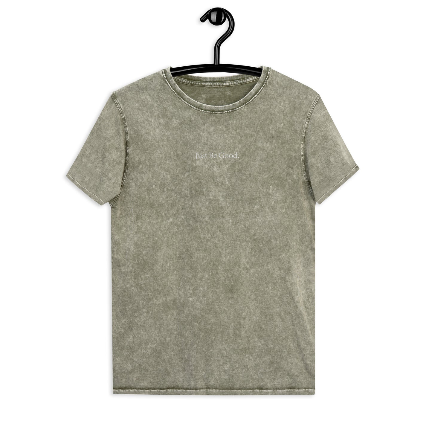 Just Be Good | Embroidered Denim T-Shirt