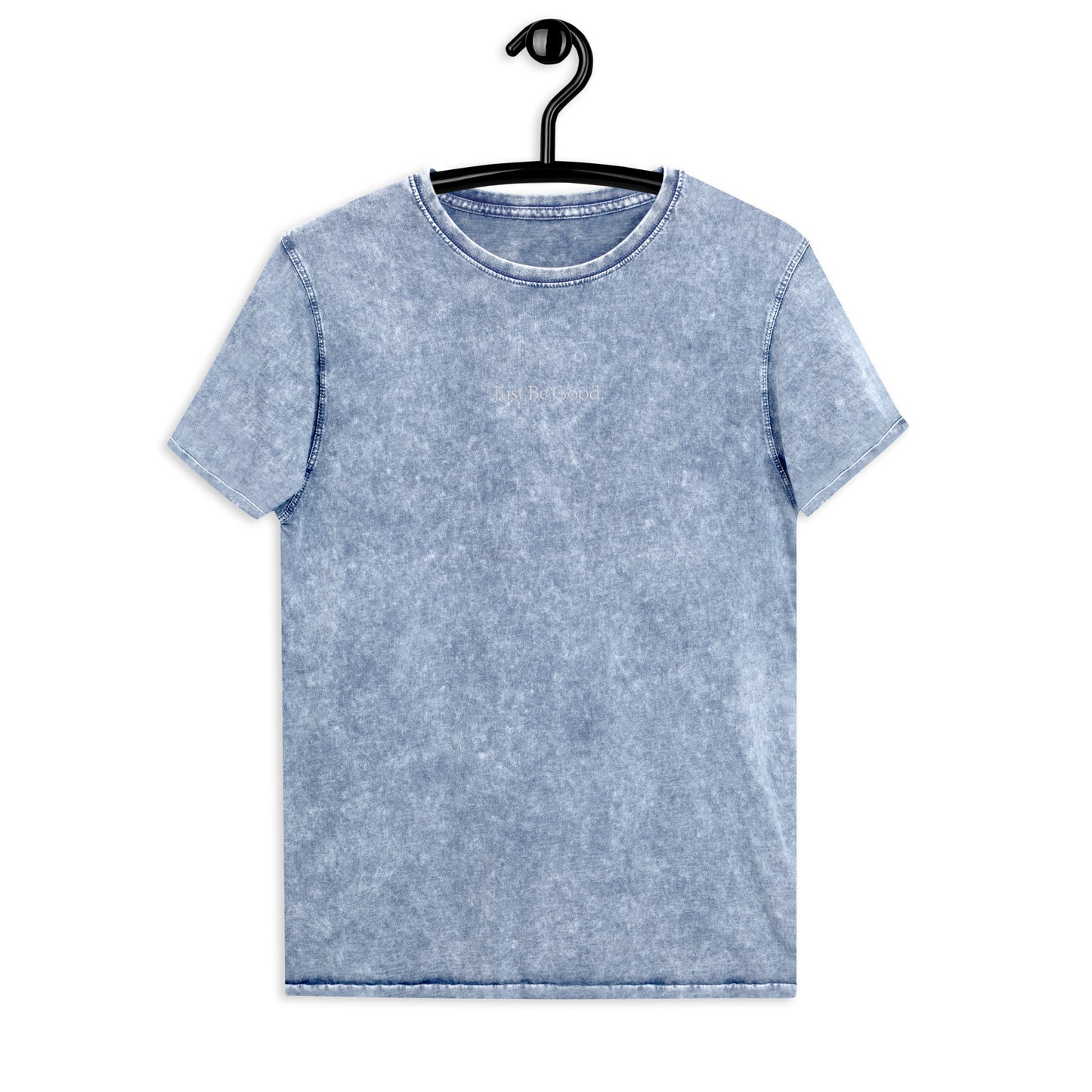 Just Be Good | Embroidered Denim T-Shirt
