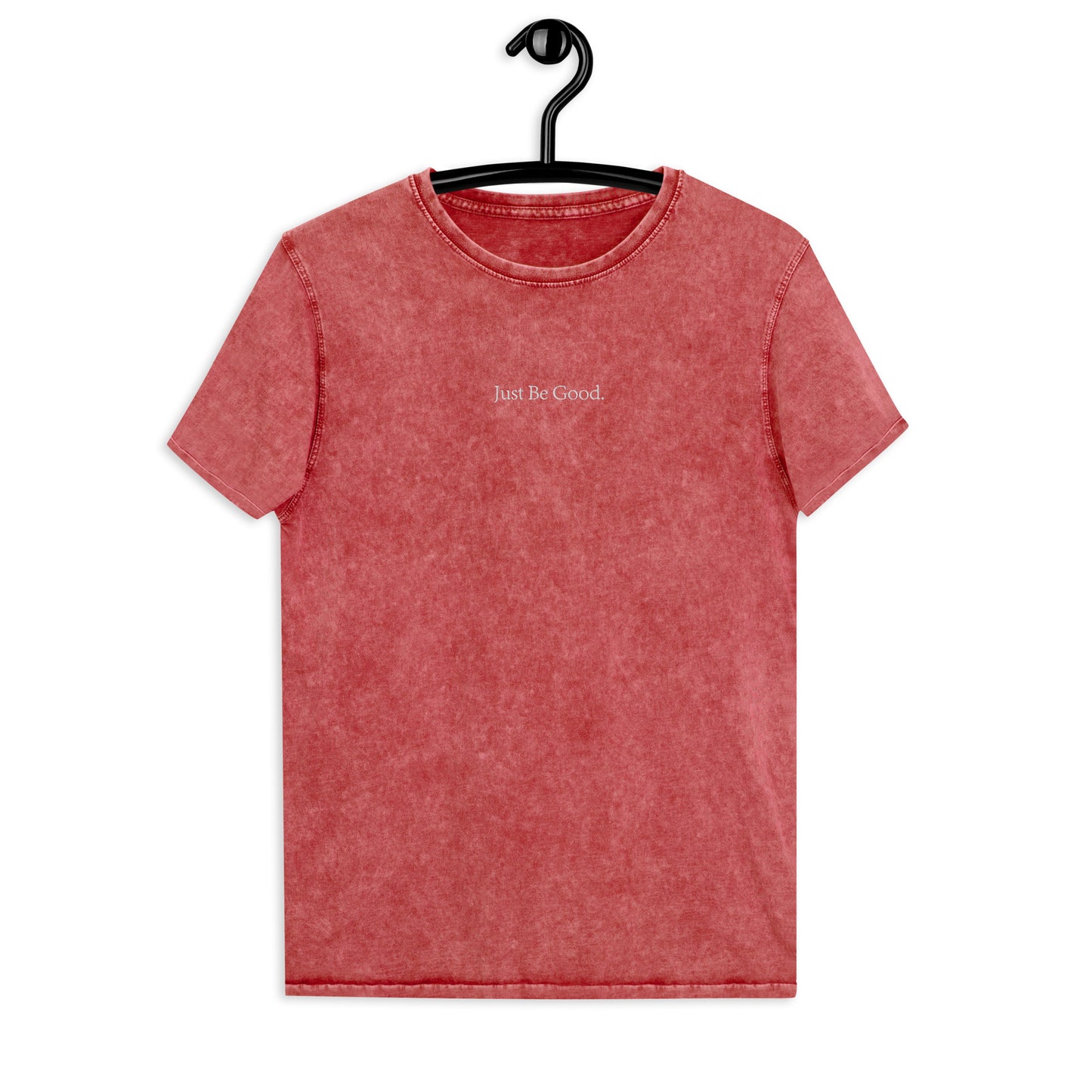 Just Be Good | Embroidered Denim T-Shirt