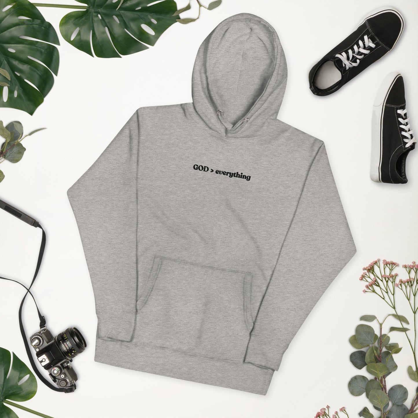God Over Everything | Embroidered Unisex Hoodie