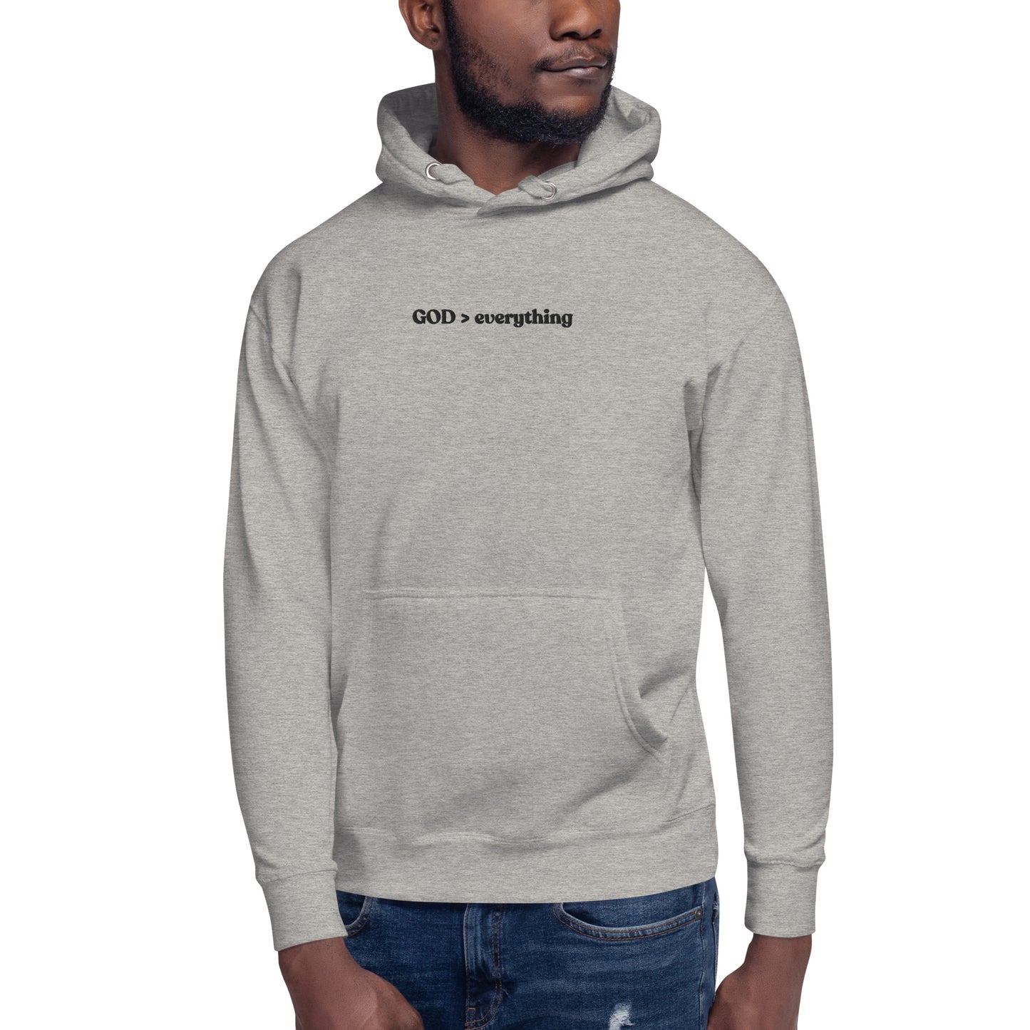 God Over Everything | Embroidered Unisex Hoodie