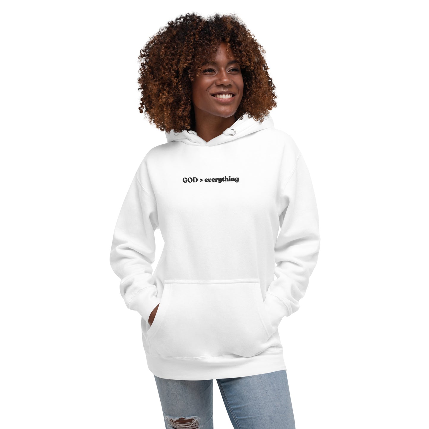 God Over Everything | Embroidered Unisex Hoodie