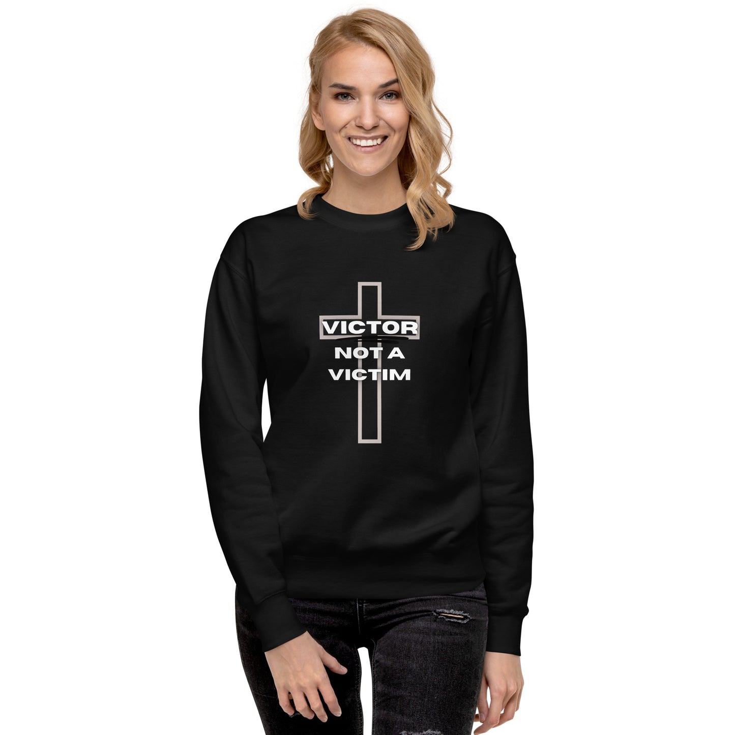 Victor Not A Victim | Unisex Premium Sweatshirt