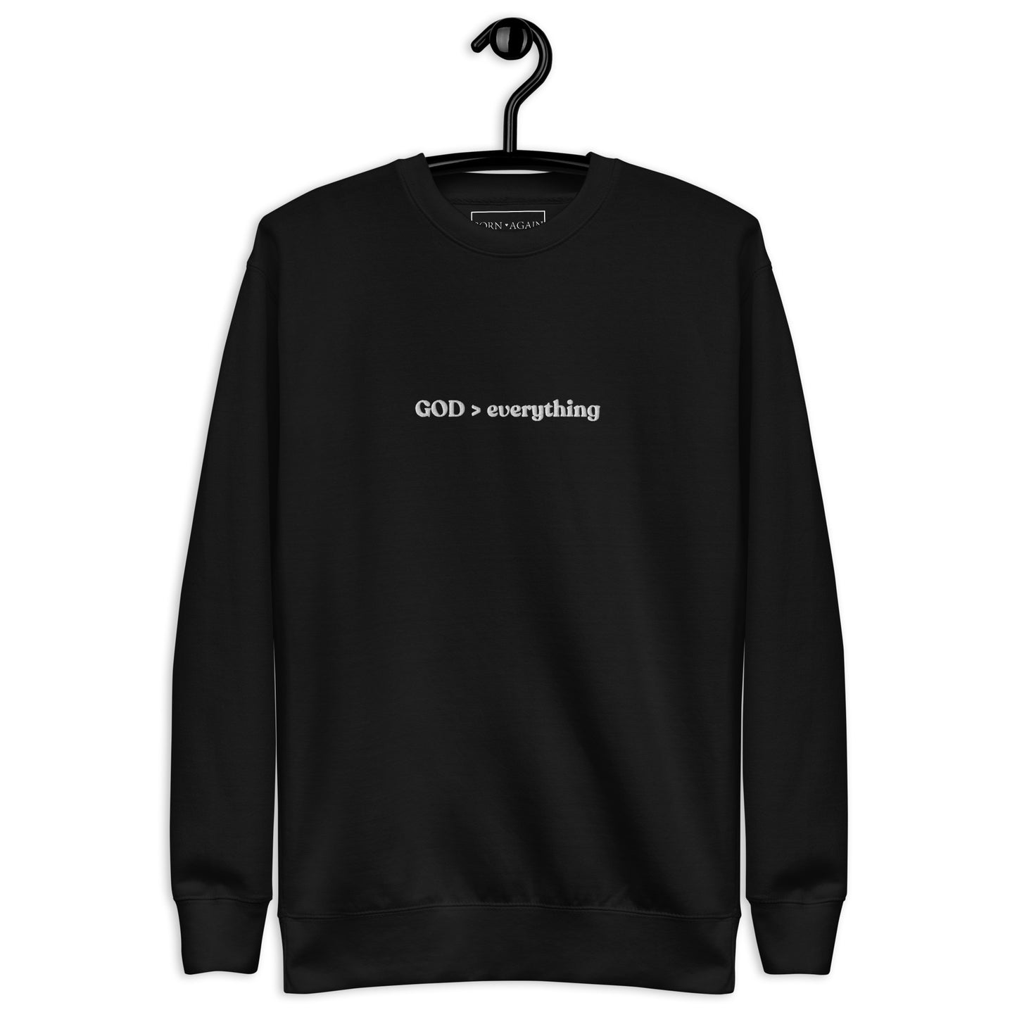 God Over Everything | Embroidered Unisex Premium Sweatshirt