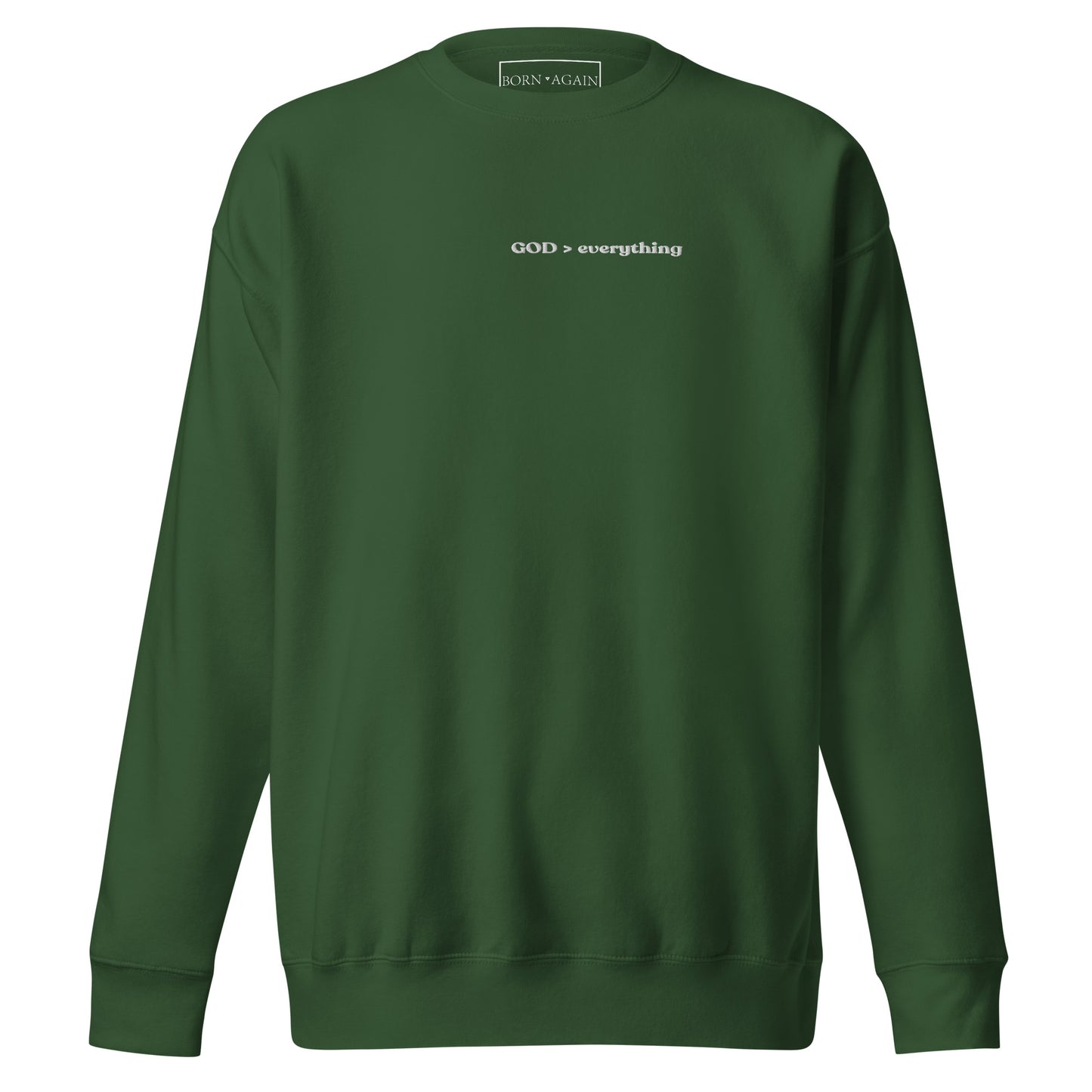 God Over Everything | Embroidered Unisex Premium Sweatshirt