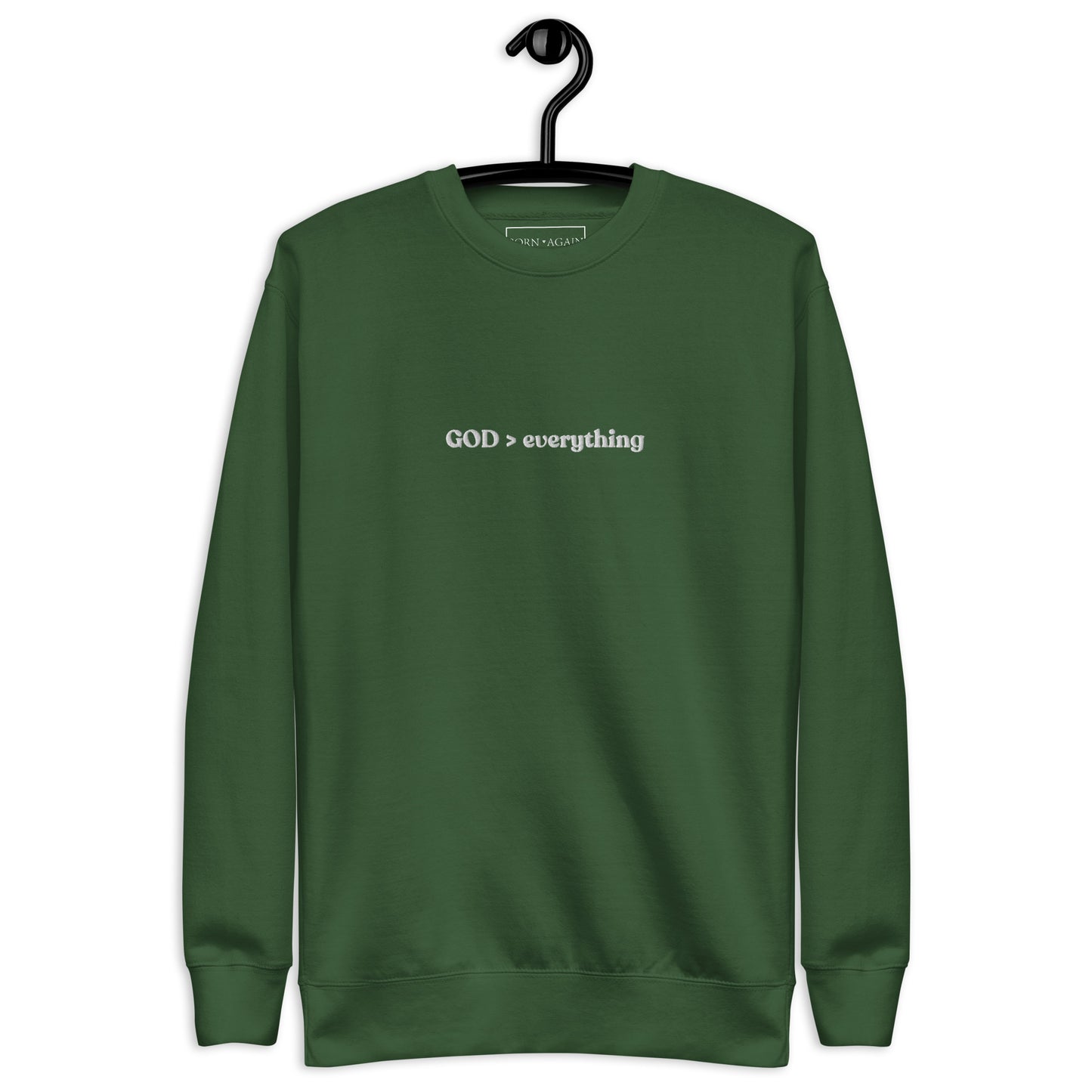God Over Everything | Embroidered Unisex Premium Sweatshirt