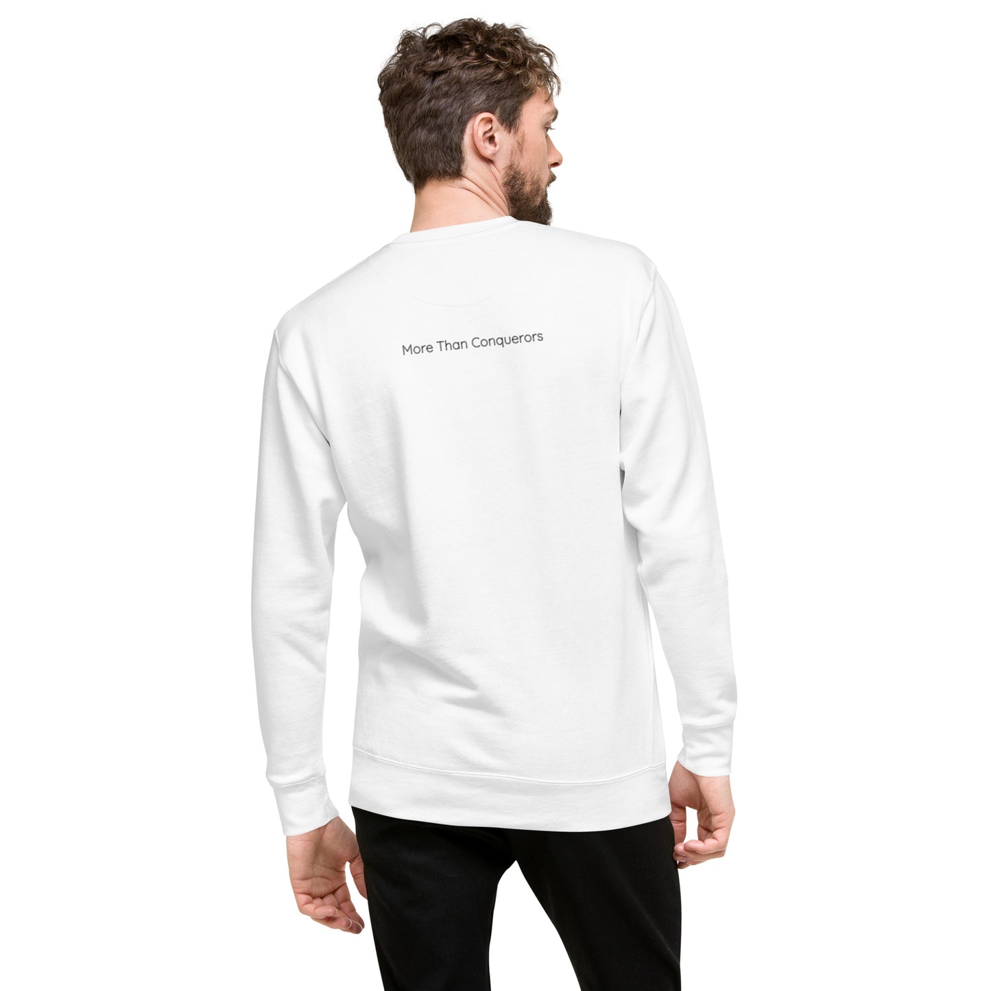 Victor Not A Victim | White | Unisex Premium Sweatshirt