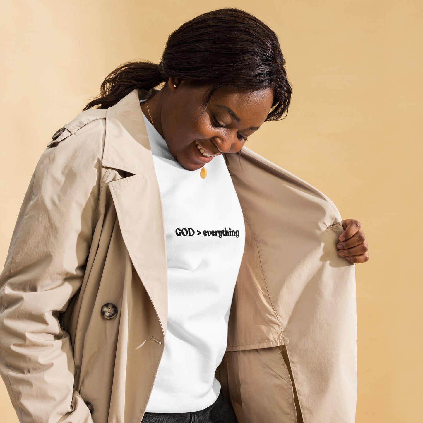 God Over Everything | Embroidered Unisex Premium Sweatshirt