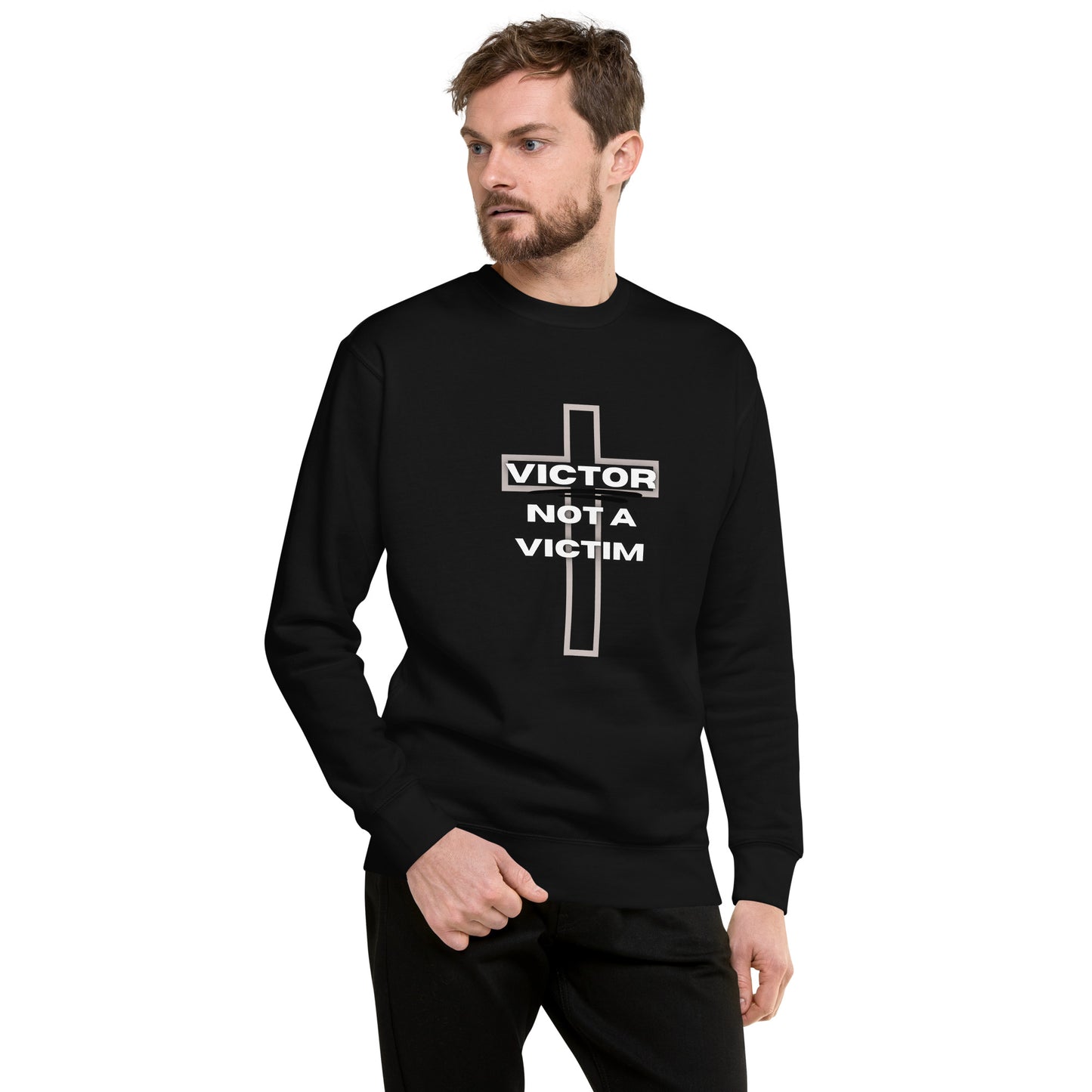 Victor Not A Victim | Unisex Premium Sweatshirt