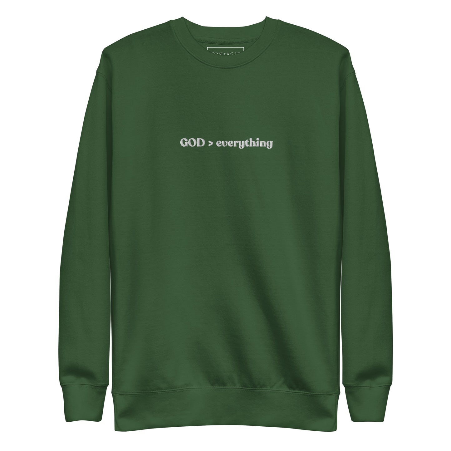 God Over Everything | Embroidered Unisex Premium Sweatshirt